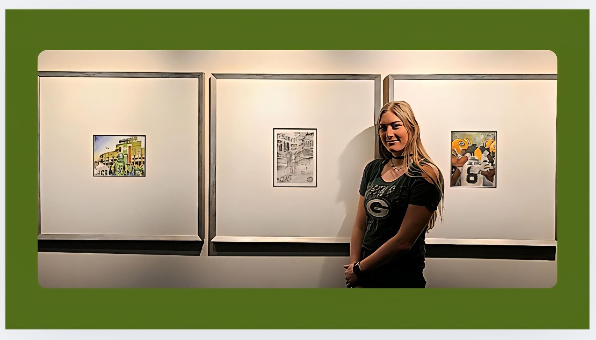 Student Wins Packers Art Contest Earning a Place at Lambeau Field