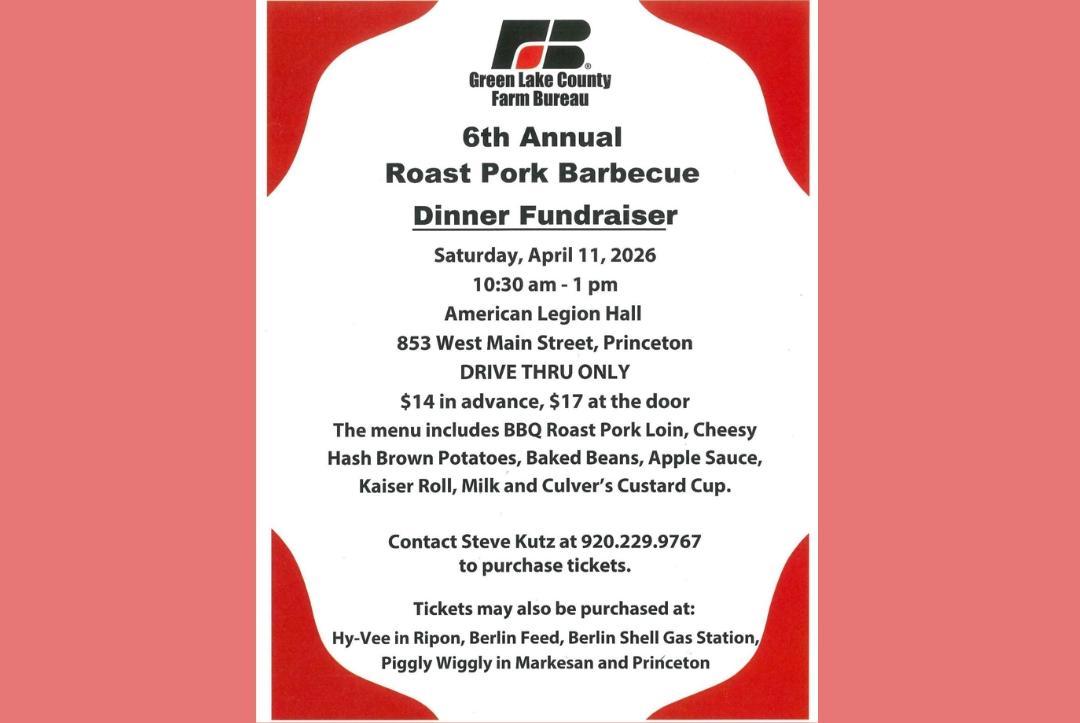 6th Annual Roast Pork BBQ Fundraiser